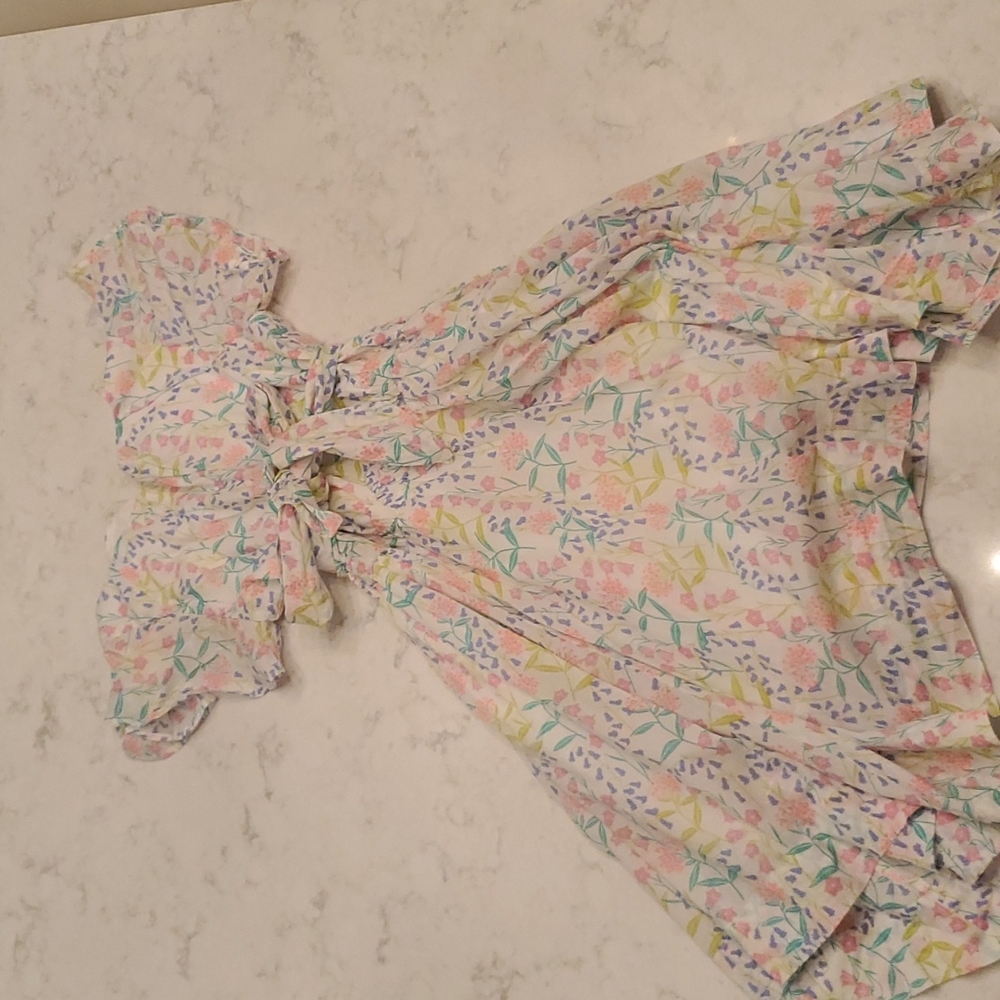 J. Crew crewcuts girls dress size 8 colors purple, white, pink, and green